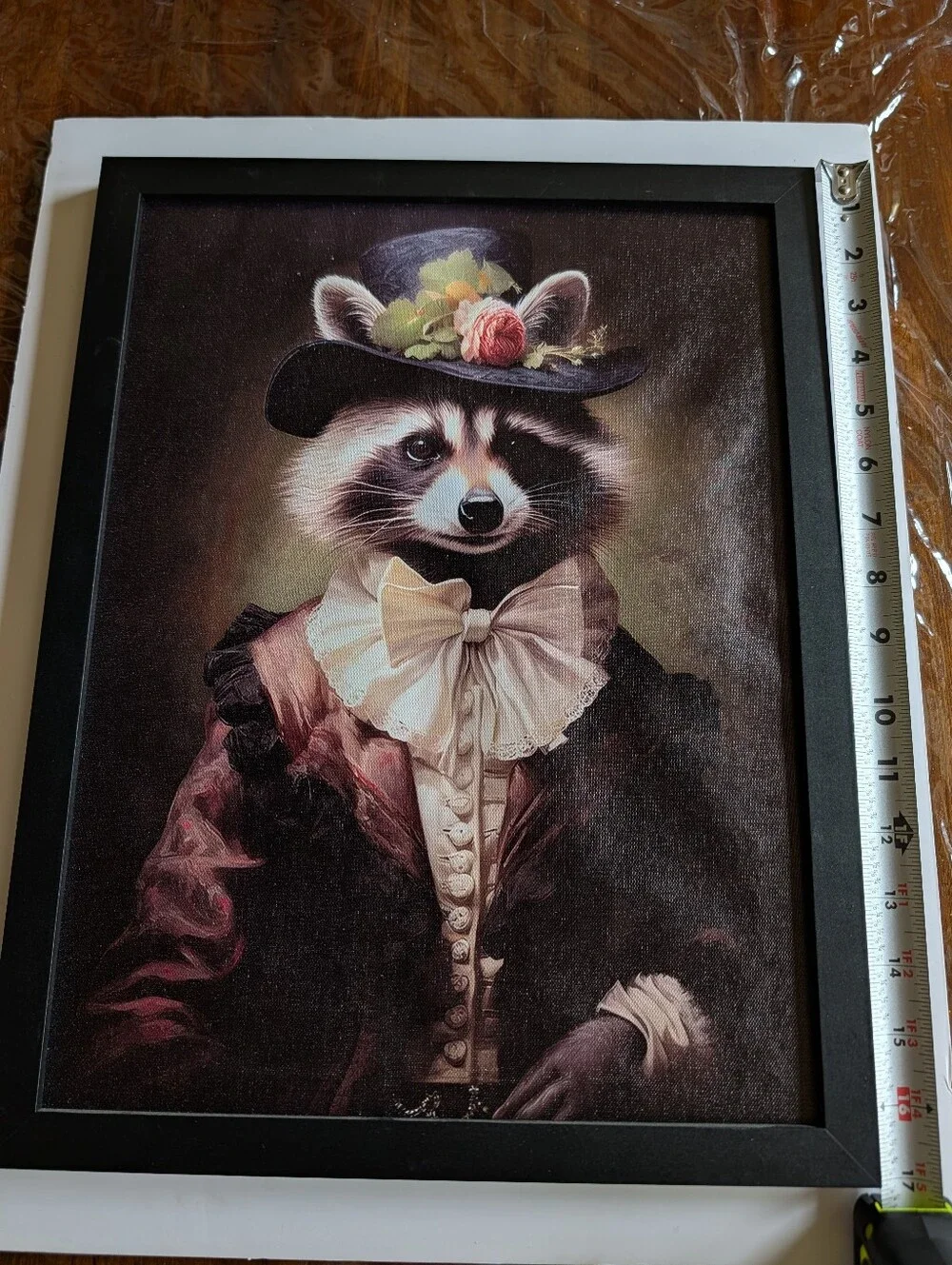 Victorian Raccoon With Top Hat Portrait Wall Art
